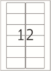 78,7 x 46,6 mm méretű nyomtatható öntapadós etikett A4-es lapon.