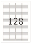 43,2 x 8,5 mm méretű nyomtatható öntapadós etikett A4-es lapon.