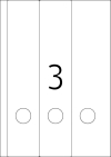 61 x 297 mm méretű öntapadó címke A4-es lapon.