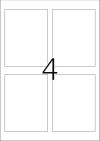 90 x 120 mm méretű öntapadós etikett címke A4-es lapon.
