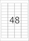 45,7 x 21,2 mm méretű nyomtatható öntapadós etikett A4-es lapon.