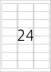 63,5 x 33,9 mm méretű nyomtatható öntapadós etikett A4-es lapon.
