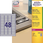 Avery Zweckform nyomtatható öntapadó ezüst ipari etikett címke erős ragasztóval