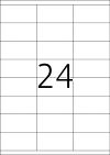 70 x 35 mm méretű nyomtatható öntapadós etikett A4-es lapon.